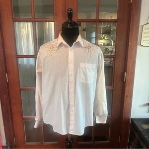 Rhinestone Western Style Mens Dress Shirt